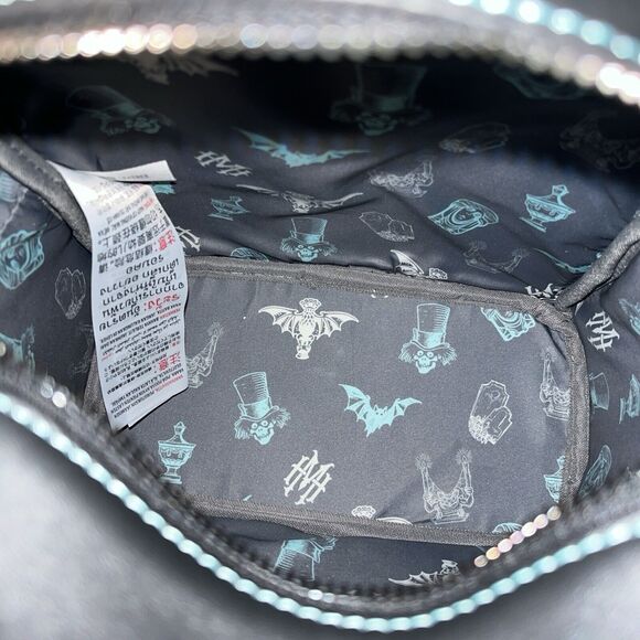 Disney Parks Loungefly Haunted Mansion Backpack Hatbox Ghost Glow In The Dark - Picture 9 of 16